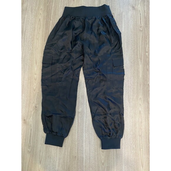 Cinq a Sept Giles Twill Cargo Joggers Small Black Sz Small - Picture 9 of 11